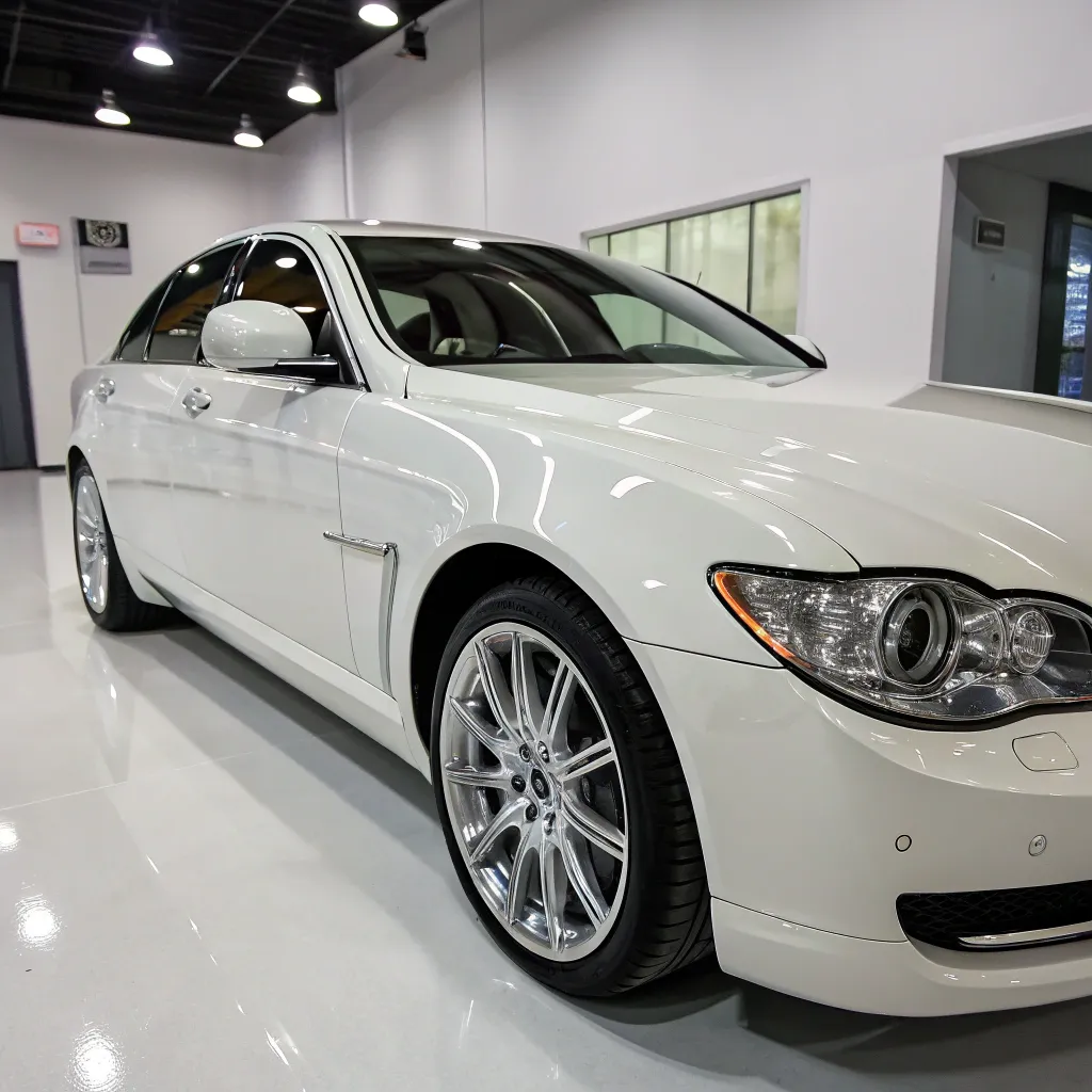 A pristine clean sedan, expertly polished by DELYRONITH specialists